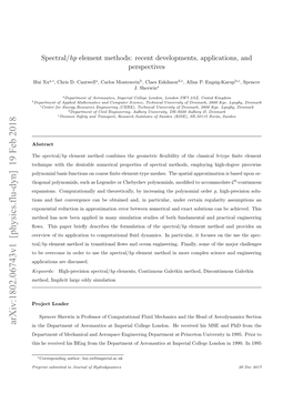 Spectral/Hp Element Methods: Recent Developments, Applications, and Perspectives