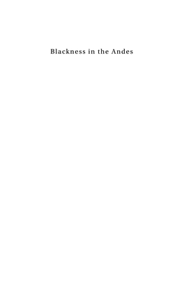 Blackness in the Andes Previous Publications