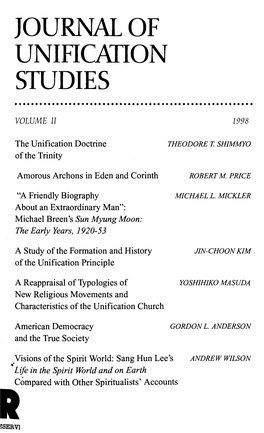 Journal of Unification Studies