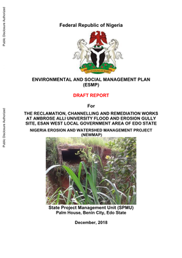 Environmental and Social Management Plan (Esmp)