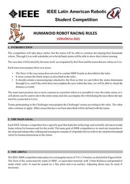 IEEE Latin American Robotics Student Competition HUMANOID ROBOT