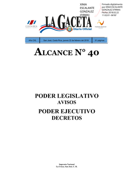 Poder Legislativo Avisos Poder Ejecutivo Decretos