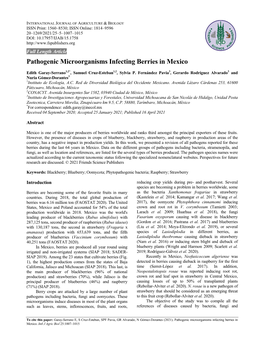 Pathogenic Microorganisms Infecting Berries in Mexico