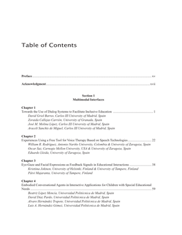 Table of Contents