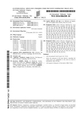 WO 2016/086208 Al 2 June 2016 (02.06.2016) P O P C T