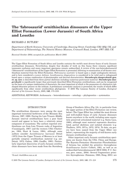 The 'Fabrosaurid' Ornithischian Dinosaurs of the Upper Elliot Formation (Lower Jurassic) of South Africa and Lesotho