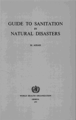 Guide to Sanitation Natural Disasters