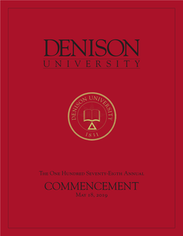 2019 Commencement Program