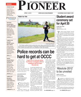 Police Records Can Be Hard to Get at OCCC