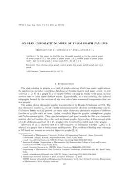 On Star Chromatic Number of Prism Graph Families