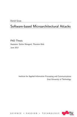 Software-Based Microarchitectural Attacks