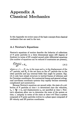 Appendix a Classical Mechanics