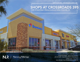 SHOPS at CROSSROADS 395 9,000 SF Retail Strip in Walmart-Anchored Center | Victorville, CA