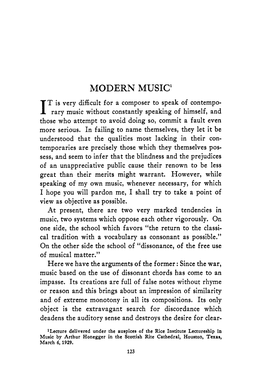 Modern Music'