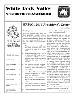 WRVNA 2015 President's Letter