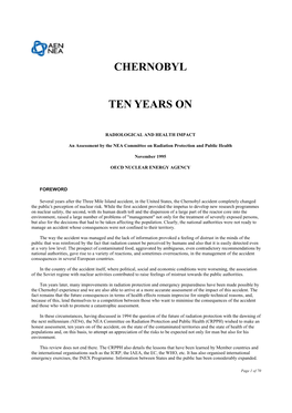 Chernobyl Ten Years On