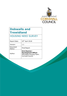 Dobwalls and Trewidland Final Report