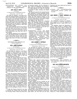 CONGRESSIONAL RECORD— Extensions Of