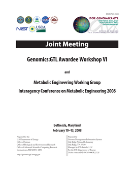 GTL PI Meeting 2008 Abstracts