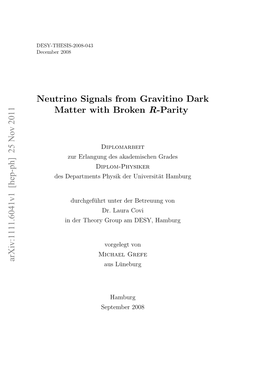 Neutrino Signals from Gravitino Dark Matter with Broken R-Parity
