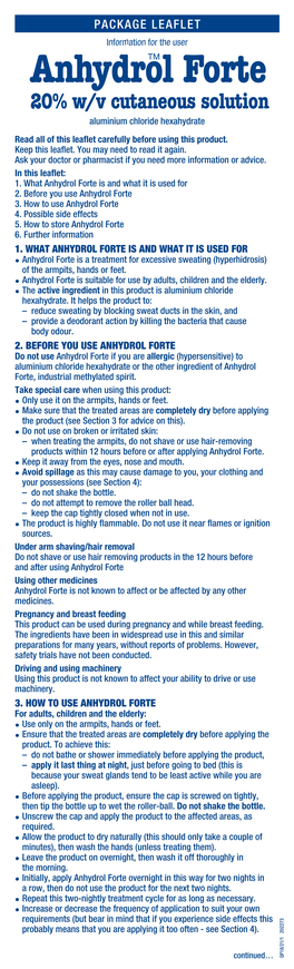 Anhydrol Forte Is and What It Is Used for 2