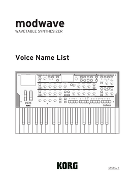 Modwave WAVETABLE SYNTHESIZER