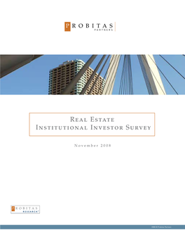 Real Estate Institutional Investor Survey