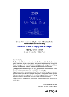 Notice of Meeting