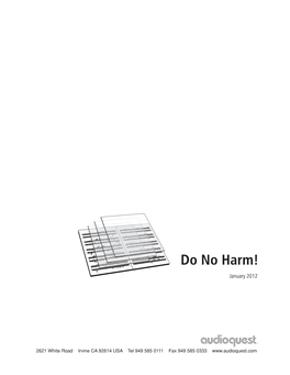 Do No Harm! January 2012