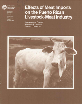 Effects of Meat Imports on the Puerto Rican Livestock-Meat Industry