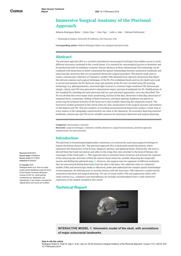 Immersive Surgical Anatomy of the Pterional Approach