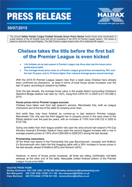 Chelsea Takes the Title Before the First Ball of the Premier League Is Even Kicked