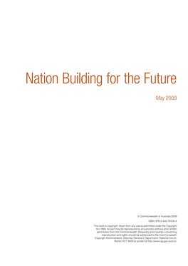 Nation Building for the Future