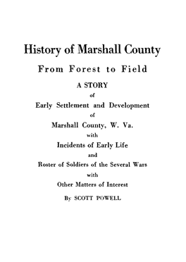 History of Marshall County