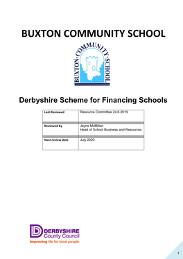 The Derbyshire Scheme for Financing Schools