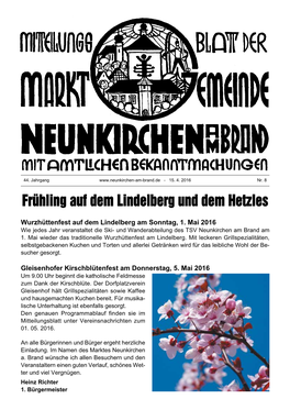 Frühling Auf Dem Lindelberg Und Dem Hetzles