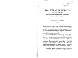 POR TERRAS DE PENALVA (Bel R.A-AL TA) APONTAMENTOS PARA O ESTUDO DA ARUUEOLOGIA E DA HISTÓRIA DA Regii'io