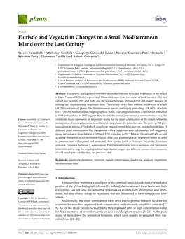 Floristic and Vegetation Changes on a Small Mediterranean Island Over the Last Century