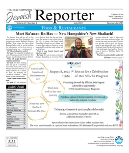 Meet Ra'anan De-Has — New Hampshire's New Shaliach!