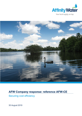 AFW Company Response: Reference AFW-CE Securing Cost Efficiency