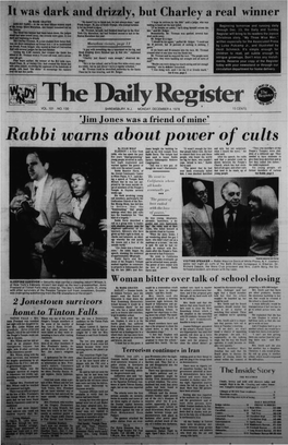 Rabbi Warns About Power of Cults