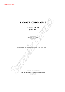 Labour Ordinance