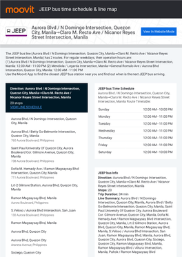 JEEP Bus Time Schedule & Line Route