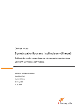 Syntetisaattori Luovana Itseilmaisun Välineenä