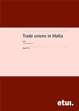 Trade Unions in Malta — Godfrey Baldacchino