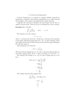 2. Contour Integration