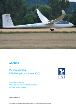 AGENDA Plenary Meeting FAI Gliding Commission (IGC)