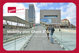 Mobility Plan Ghent 2030