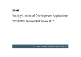 Weekly Update of Development Applications