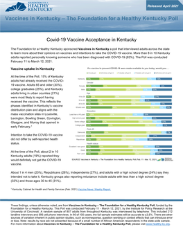 Vaccines in Kentucky Poll